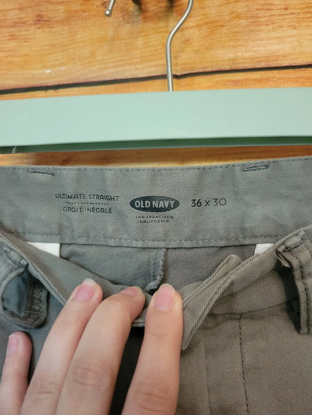Men's Classic Olive Chino Pants 36 X 30